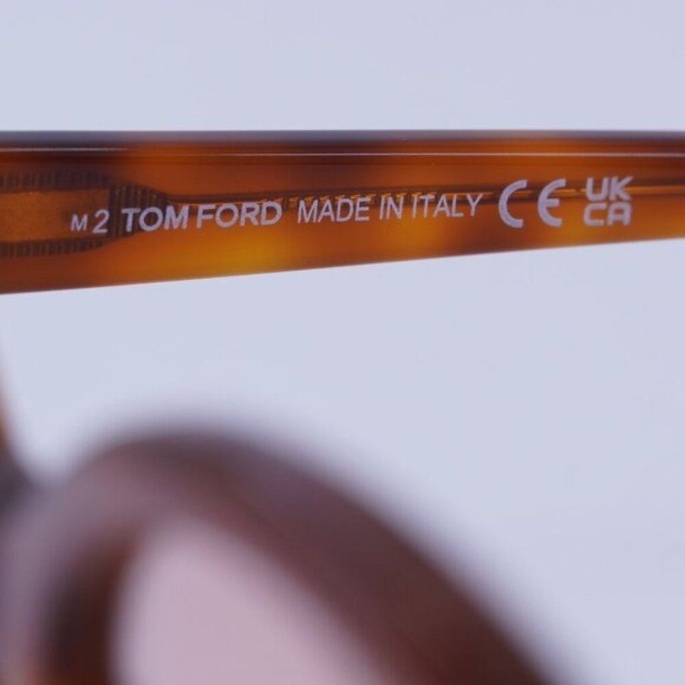 Tom Ford Lily-02 FT1009 53Y Sunglasses Havana Oval Frame, Pink Lenses - Picture 7 of 9